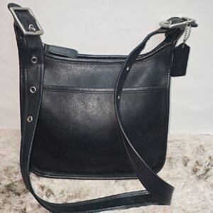 Coach Black Leather Adjustable Crossbody Bag